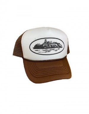 Corteiz Alcatraz Trucker Caps Dame Hvite Norge | M1T-7575