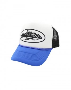 Corteiz Alcatraz Trucker Caps Herre Hvite Norge | A7G-8106