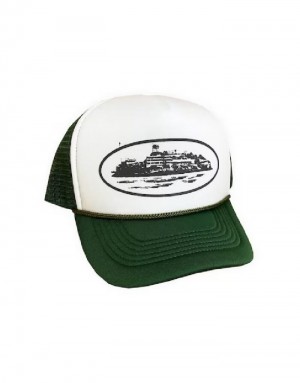 Corteiz Alcatraz Trucker Caps Herre Hvite Norge | S8P-5280