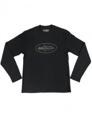 Corteiz Alcatraz Waffle L/S T-skjorte Dame Hvite Norge | J1P-3950