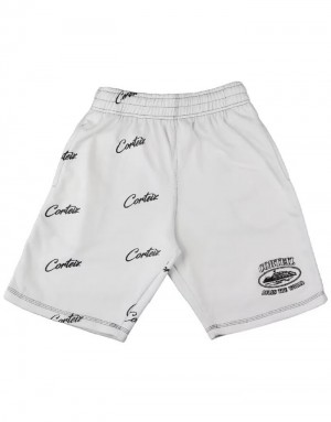 Corteiz Division '20 Shorts Dame Hvite Norge | O7V-3376