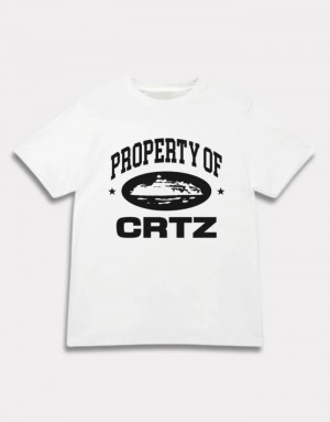 Corteiz Og Property Of Crtz T-skjorte Dame Hvite Norge | F9A-1114