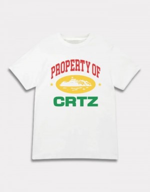 Corteiz Property Of Crtz Carni T-skjorte Herre Hvite Norge | W9O-9134