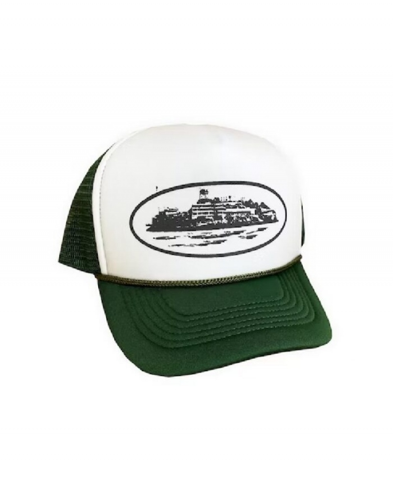 Corteiz Alcatraz Trucker Caps Dame Hvite Norge | Y2R-1927