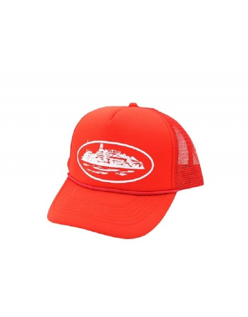 Corteiz Alcatraz Trucker Caps Dame Hvite Norge | J9D-7080