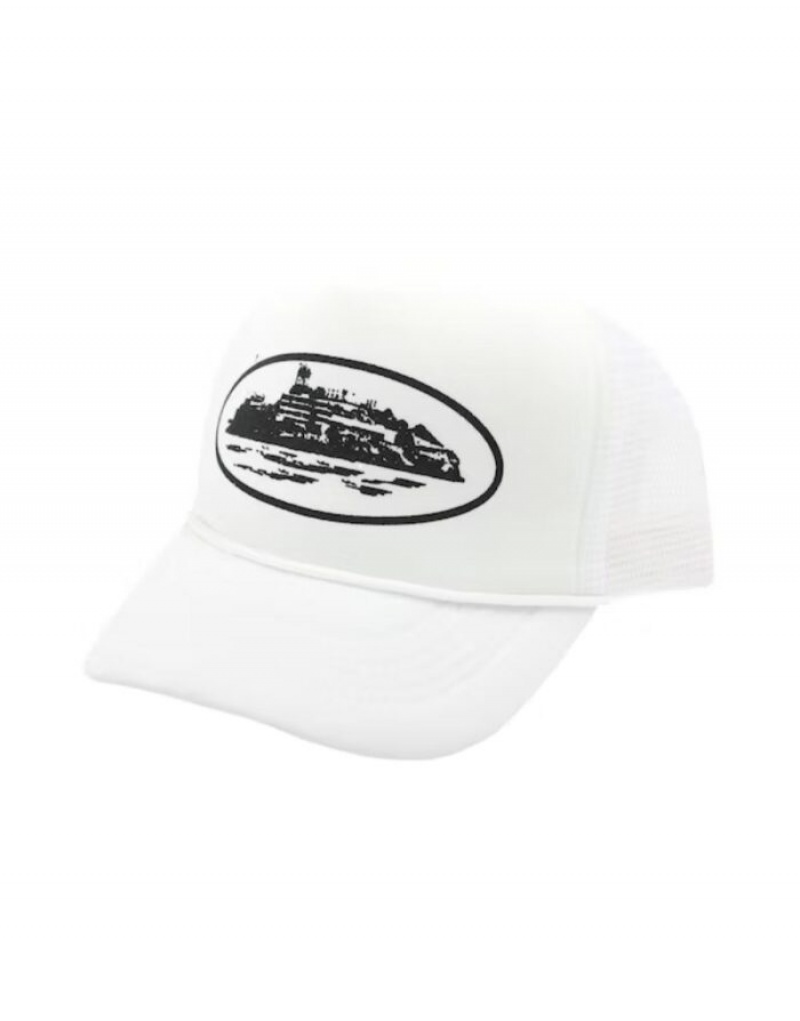 Corteiz Alcatraz Trucker Caps Dame Hvite Norge | I8N-0285