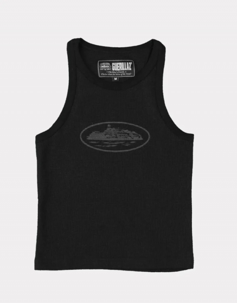 Corteiz Guerillaz Tank Top Herre Hvite Norge | J9K-8816