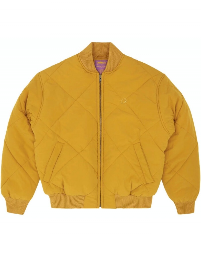 Corteiz Olde English Quilted Bomber Jakker Dame Hvite Norge | P7B-4247